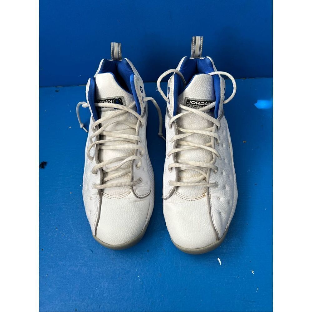 Nike Air Jordan Jumpman Team II White Hyper Royal Blue Shoe Men Sz 10.5. 819175- - Picture 3 of 7